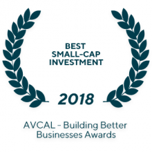 2018 AVCAL Annual Awards “Best Small-Cap Investment”