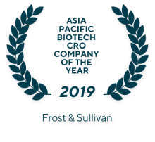 2018 Frost & Sullivan Asia Pacific Biotech CRO Company of the year